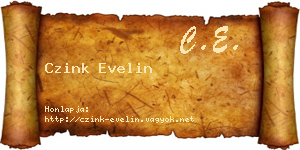 Czink Evelin névjegykártya
